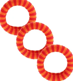 By Stær Hårelastik - 3-pak - Ea - Orange/Rød Stribet