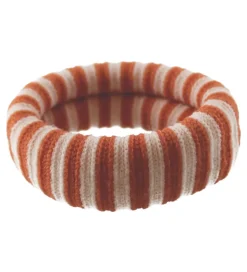 By Stær Hårelastikker - 3-pak - Ea - Stribet Brændt Orange/Råh