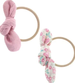 By Stær Hårelastikker m. Sløjfe - Leise - 2-pak - Rose Mix