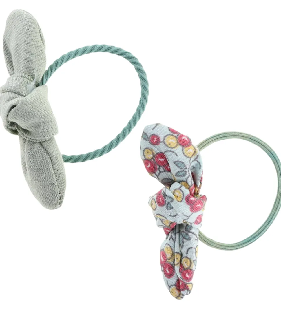 By Stær Hårelastikker m. Sløjfe - Leise - 2-pak - Grøn Mix