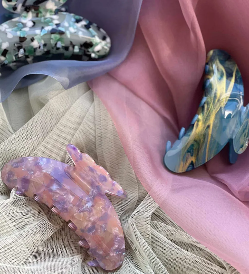 By Stær Hårklemme - Agnes - Rosa/Lilla/Fersken Nistret