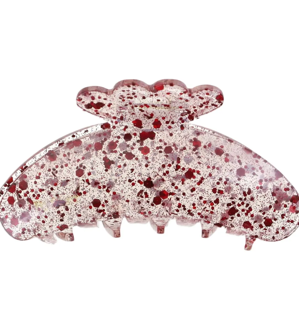 By Stær Hårklemme - Asta - 10x5 cm - Confetti Rød