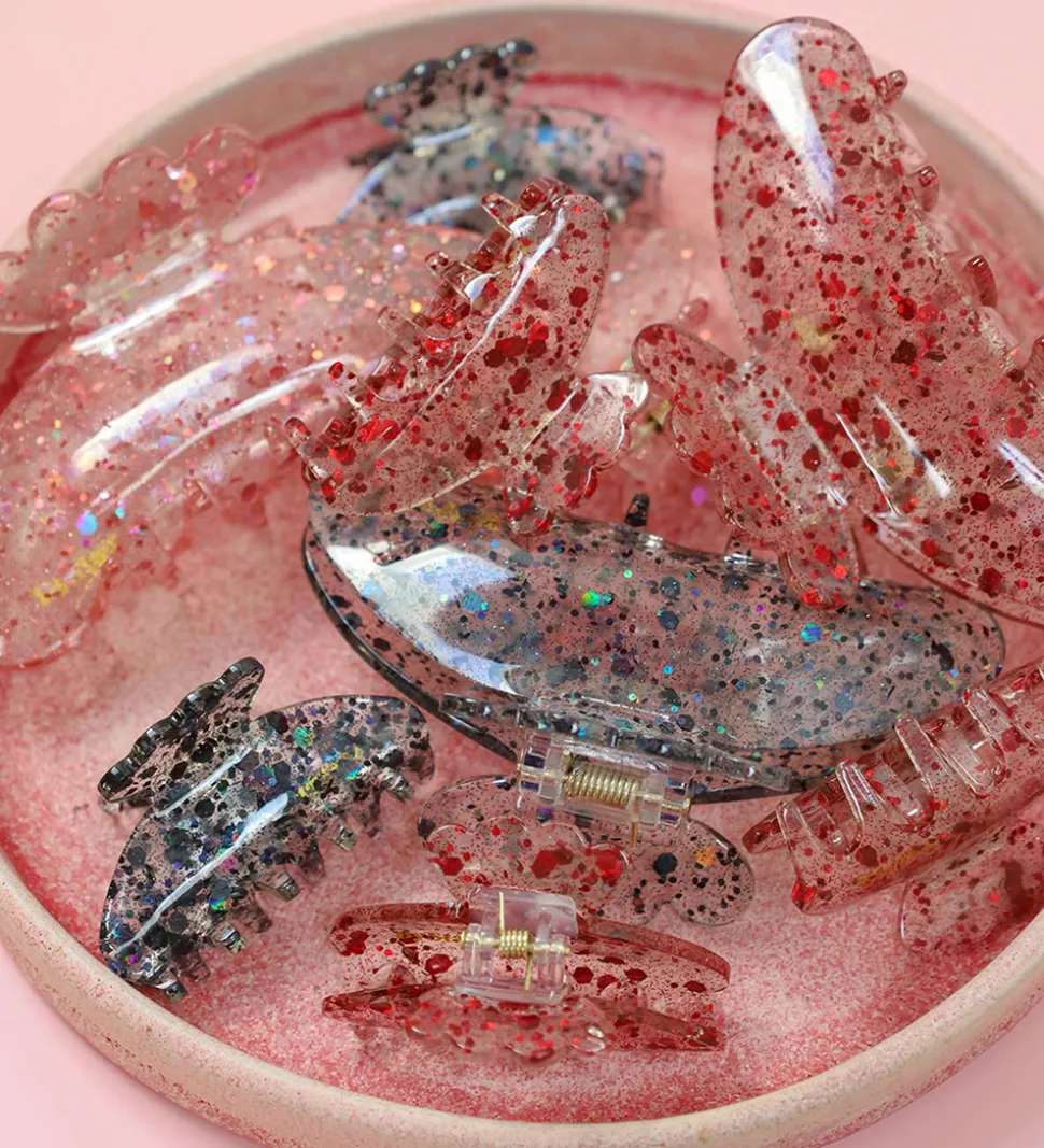 By Stær Hårklemme - Asta - 10x5 cm - Confetti Sort