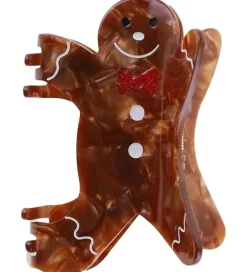 By Stær Hårklemme - Honningkagemand - 9x5 cm - Mørkebrun