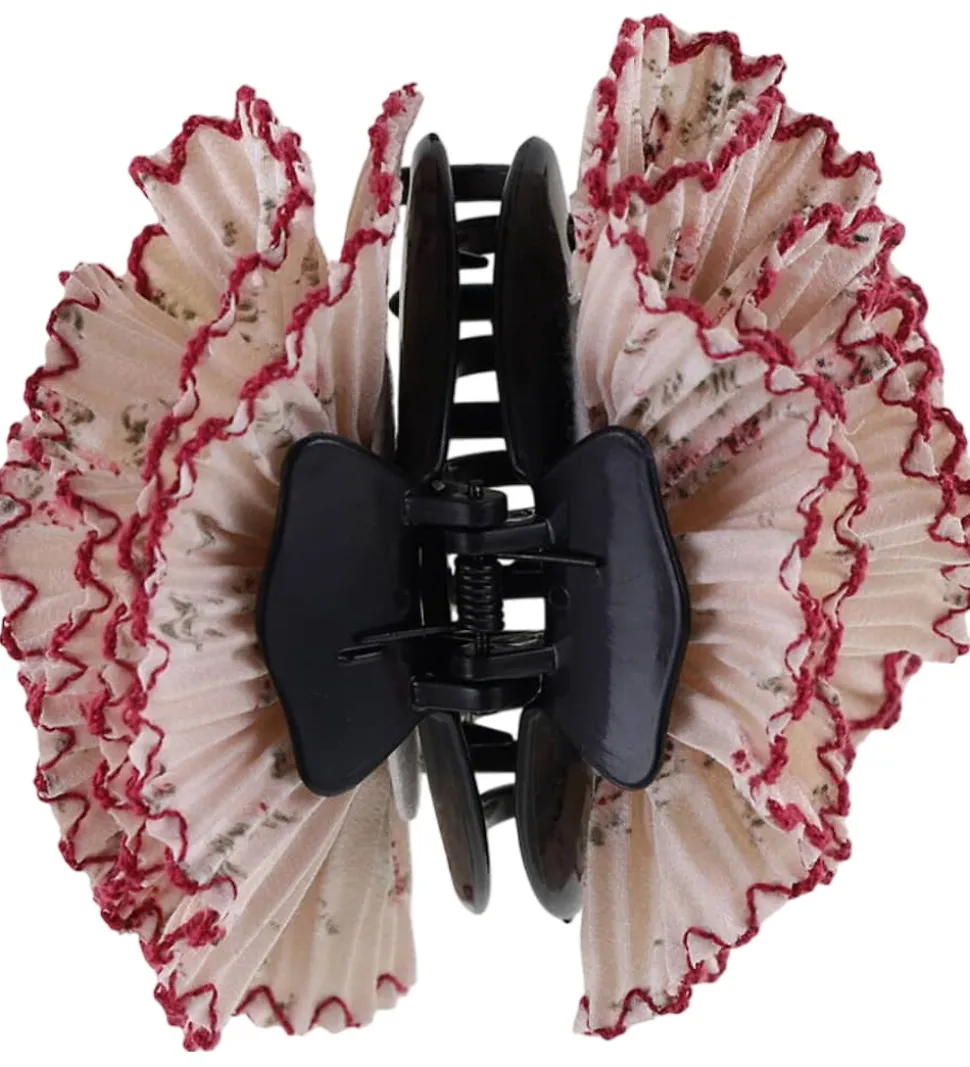 By Stær Hårklemme - Miley - Creme/Mørke Rosa