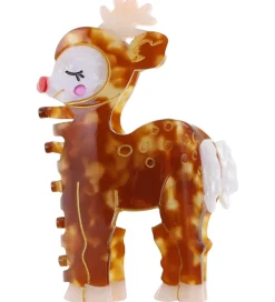 By Stær Hårklemme - Rensdyr - 9x5 cm - Brun