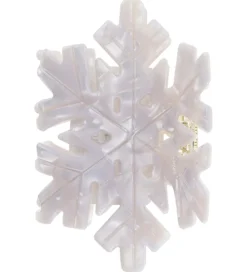 By Stær Hårklemme - Snefnug - 9x5 cm - Lys Grå