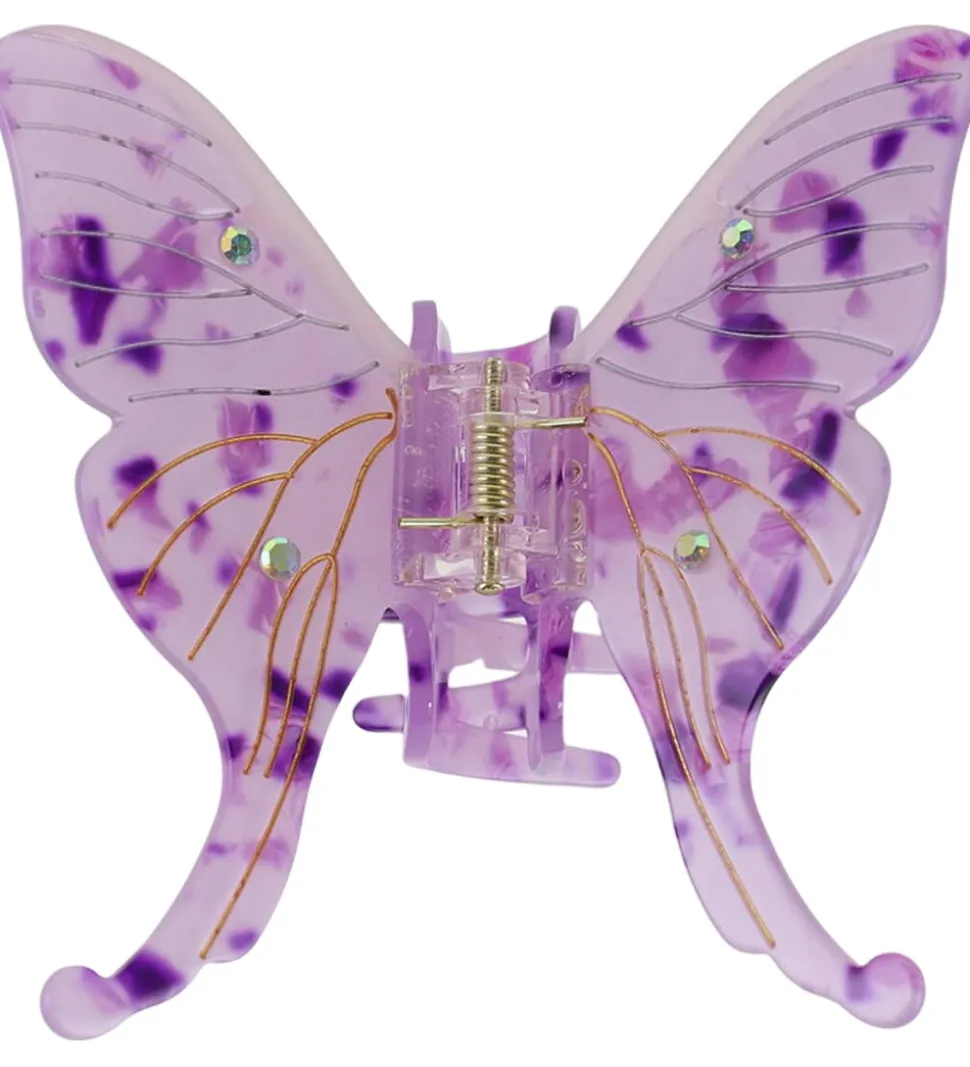 By Stær Hårklemme - Sommerfugl - Lilla