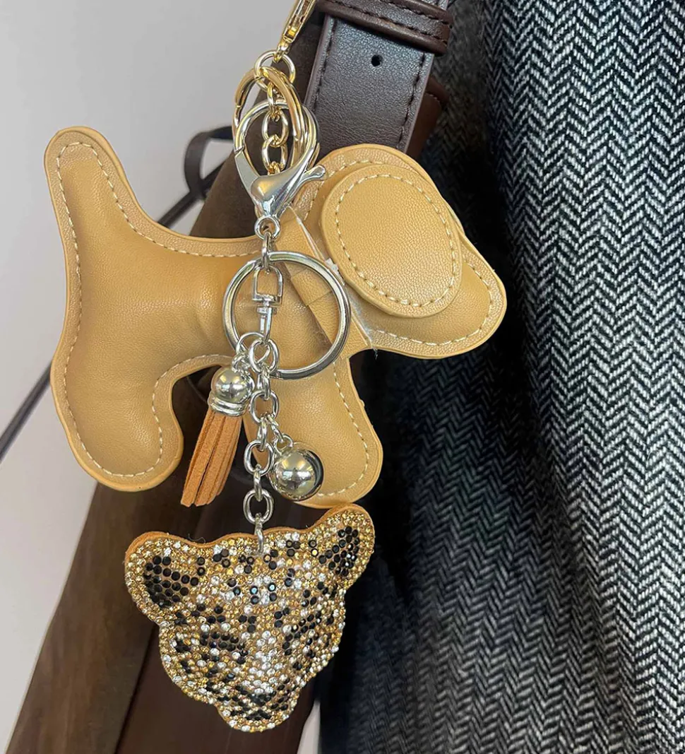 By Stær Nøglering - Leopard - Brun