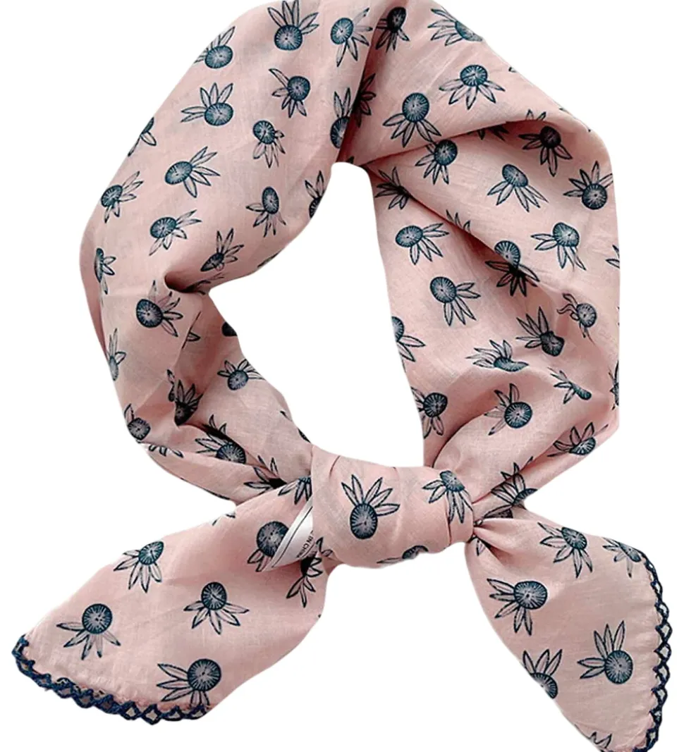 By Stær Tørklæde - Iduna - Rosa/Mørkeblå