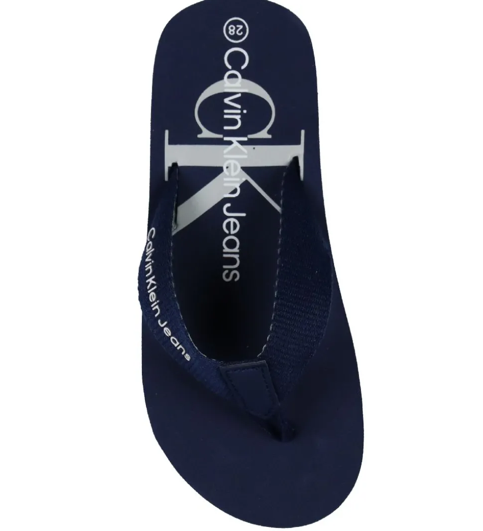 Calvin Klein Klipklapper - Logo Print - Blå