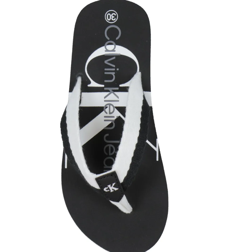 Calvin Klein Klipklapper - Sort m. Hvid