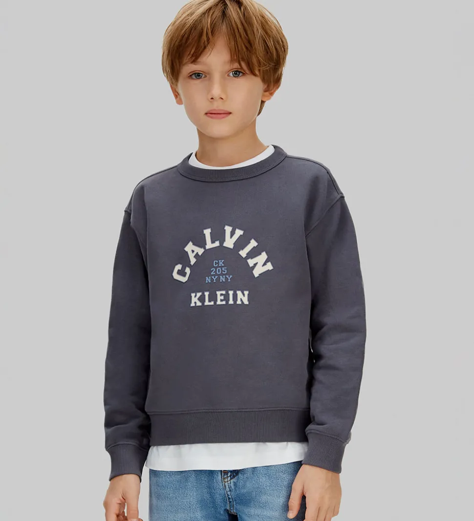 Calvin Klein Sweatshirt - Varsity - Coal Grey