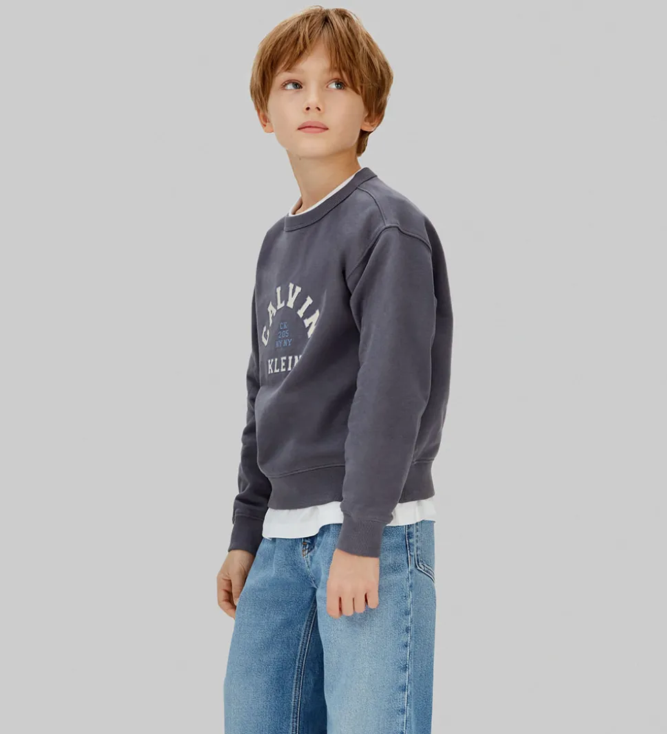 Calvin Klein Sweatshirt - Varsity - Coal Grey