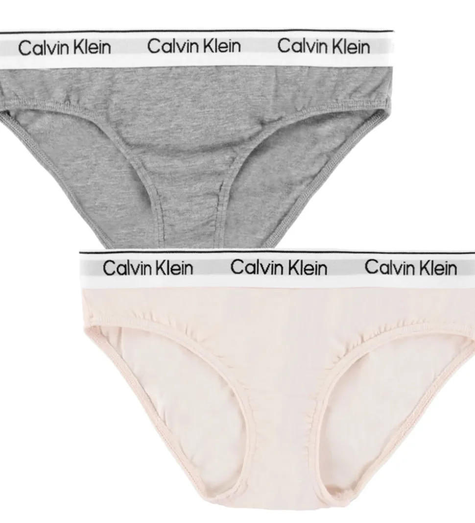 Calvin Klein Trusser - 2-pak - Silver eony/Gråmeleret