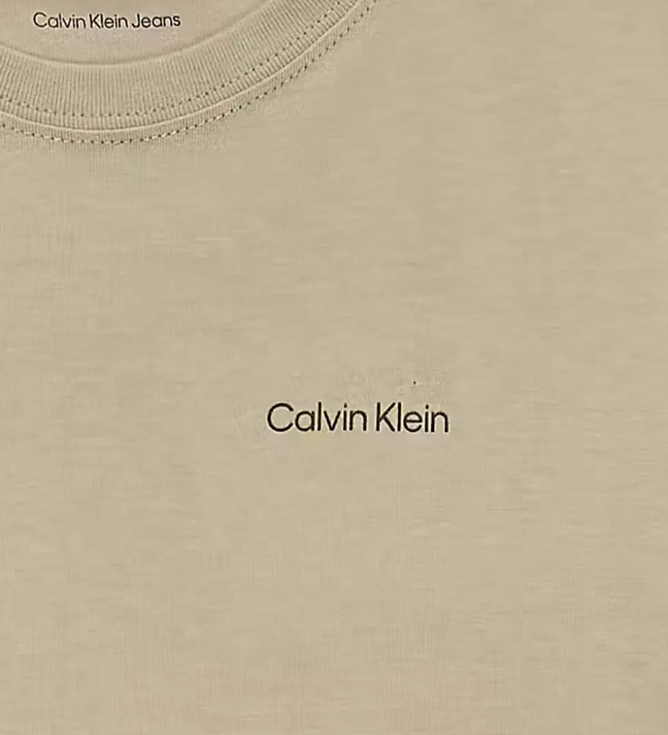 Calvin Klein T-shirt - Chest Inst. Logo - Ancient Marble Grey