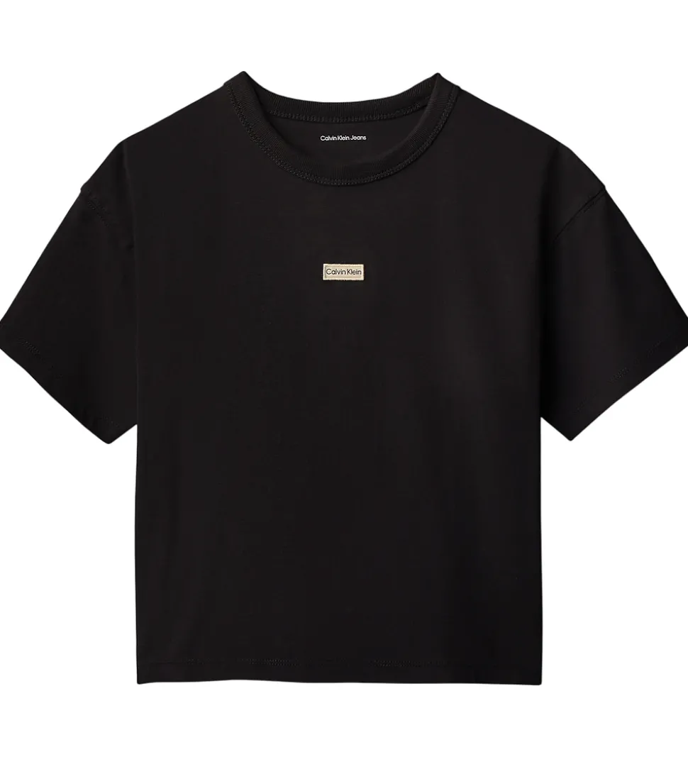 Calvin Klein T-shirt - Folded Logo Label - CKBlack