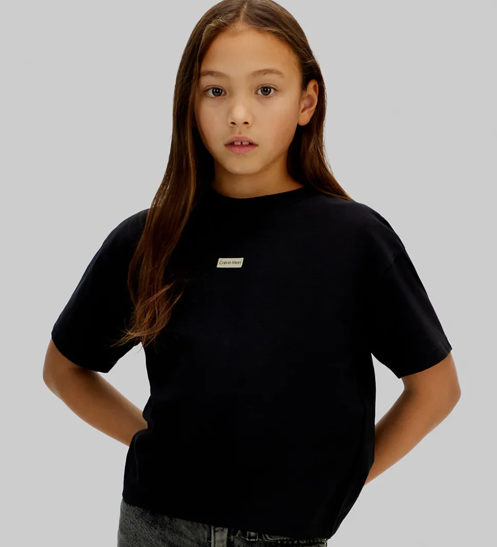 Calvin Klein T-shirt - Folded Logo Label - CKBlack