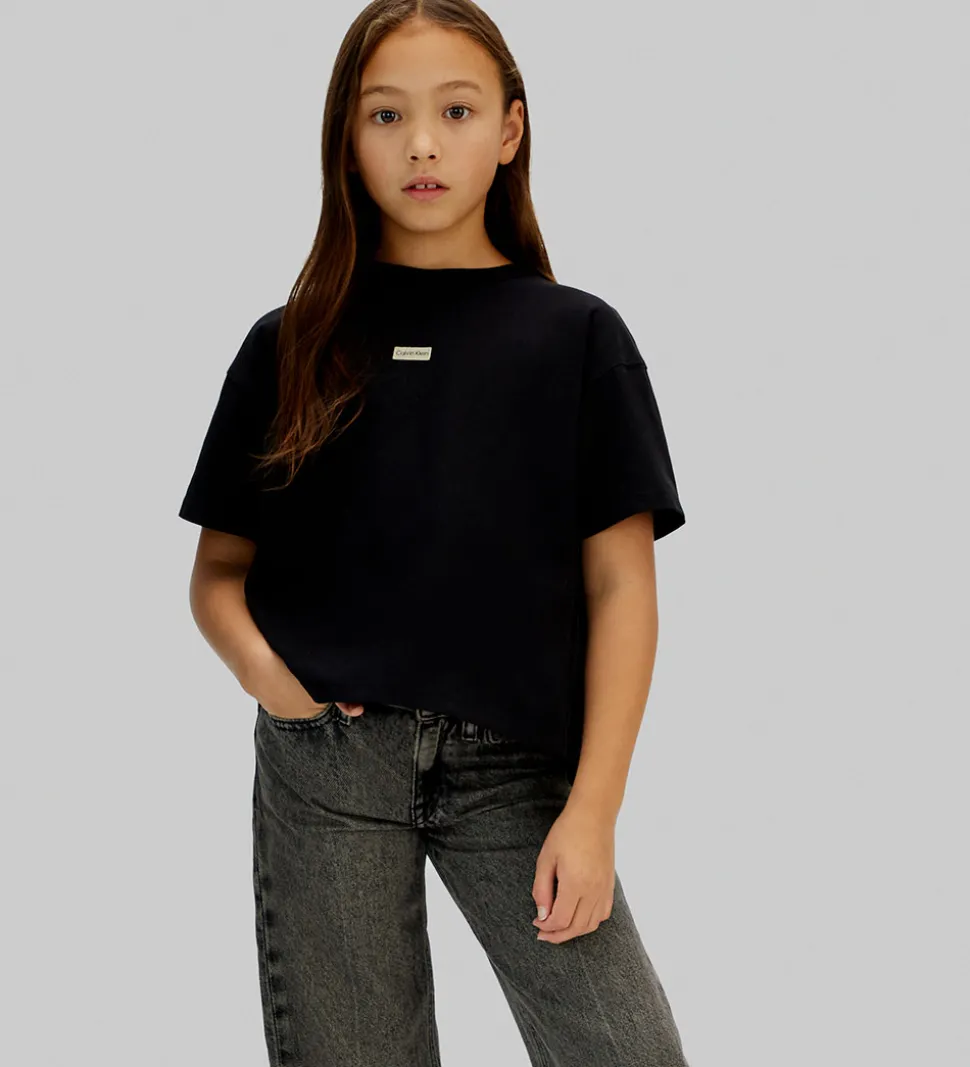 Calvin Klein T-shirt - Folded Logo Label - CKBlack