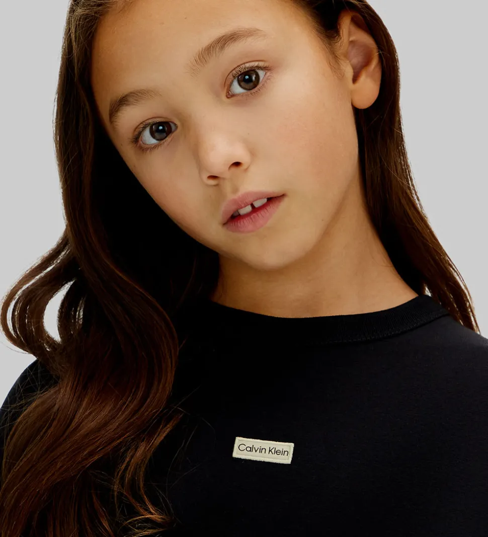 Calvin Klein T-shirt - Folded Logo Label - CKBlack