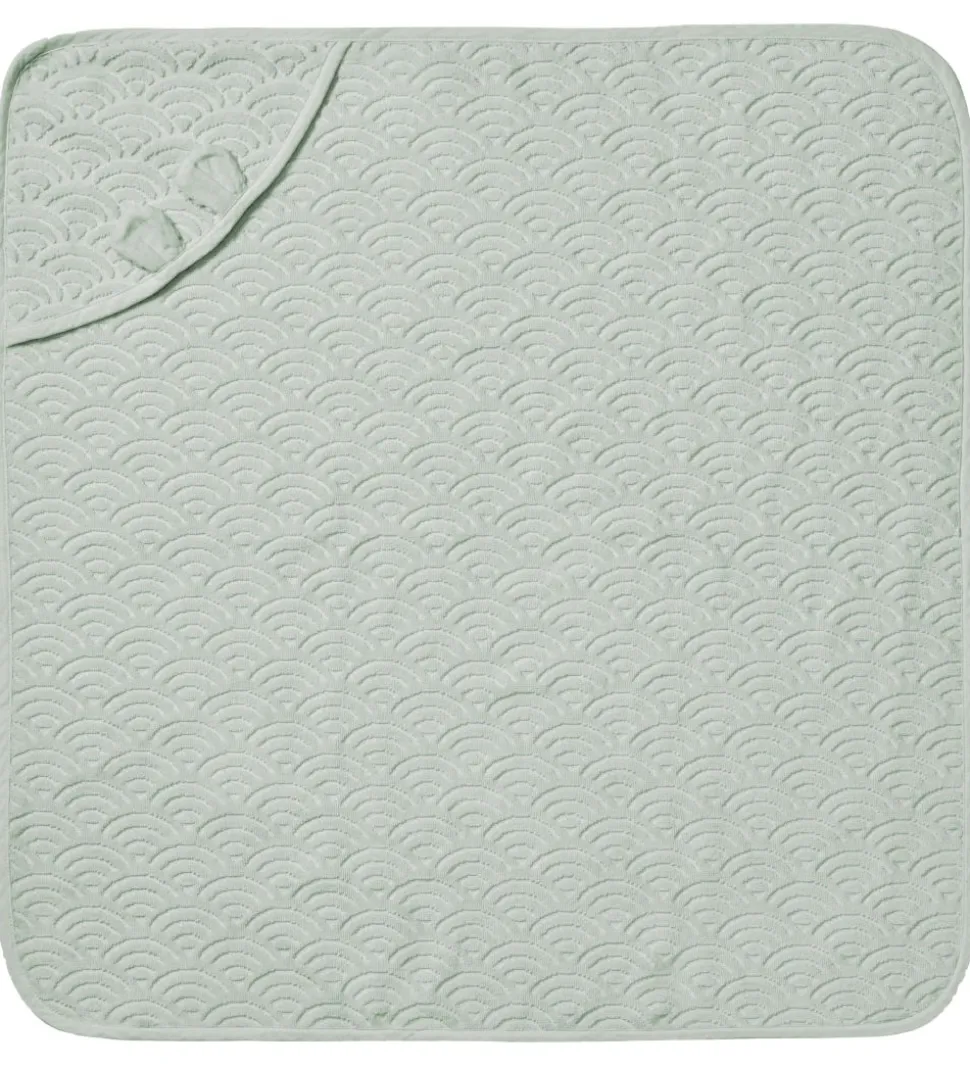 Cam Cam Babyhåndklæde - 80x80 cm - Dusty Green m. Ører