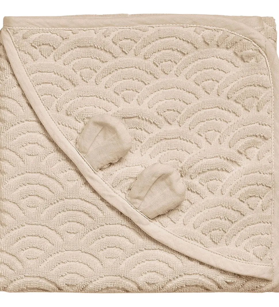 Cam Cam Babyhåndklæde - 80x80 cm - Almond m. Ører