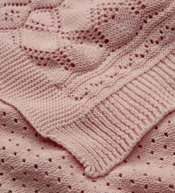 Cam Cam Babytæppe - Strik - Pointelle - Sorbet
