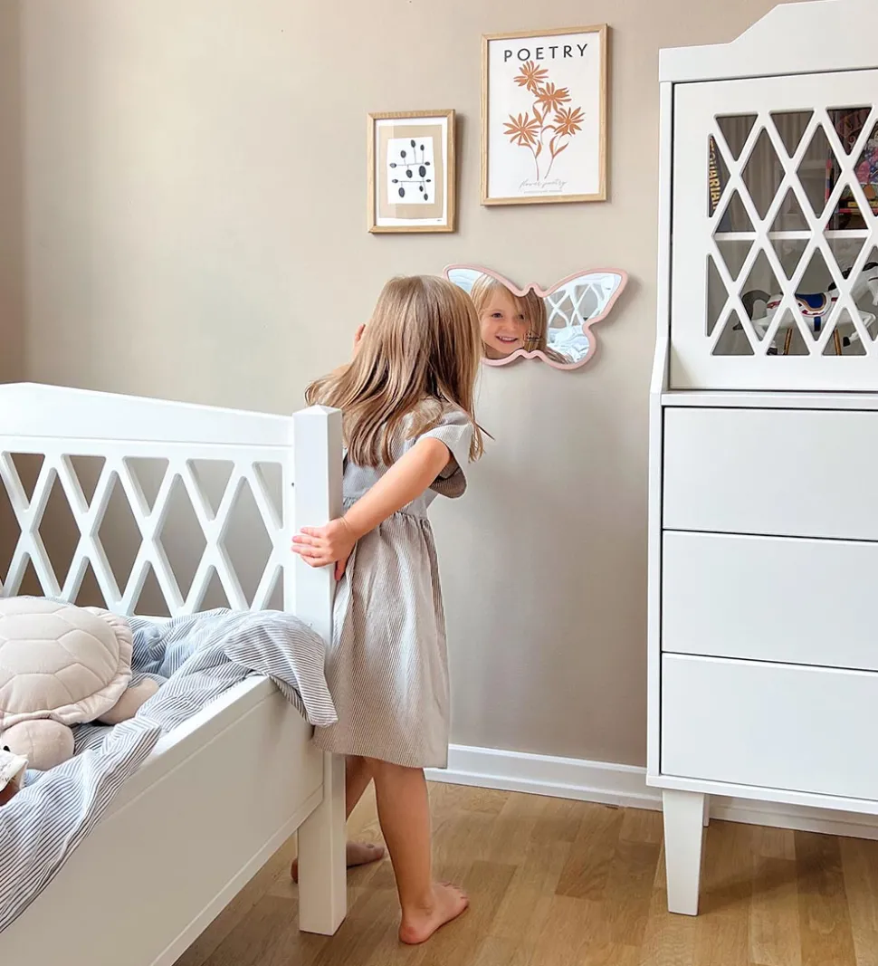 Cam Cam Børnespejl - Sommerfugl - Dusty Rose