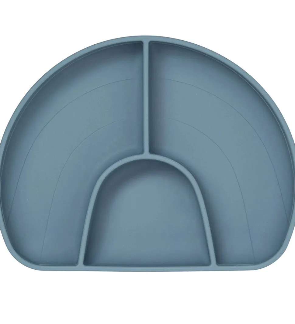 Cam Cam Tallerken - Silikone - 3 Rum - Rainbow - Midnight Blue