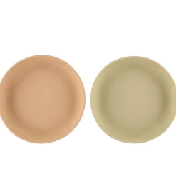 Cam Cam Tallerkener - Silikone - 2-pak - Flower - Coral Mix