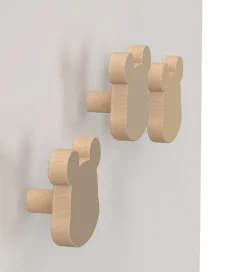 Cam Cam Træknager - 3-pak - 7x7x6,5 cm - Bjørn