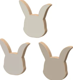 Cam Cam Træknager - 3-pak - 9,6x10x6,5 cm - Kanin