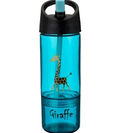 Carl Oscar Drikkedunk m. Sugerør - 2-i-1 - Turkis m. Giraf