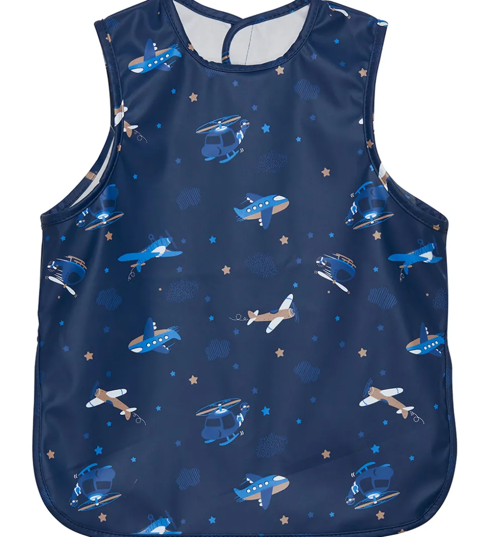 CeLaVi Forklæde - PU - Pageant Blue m. Helikoptere