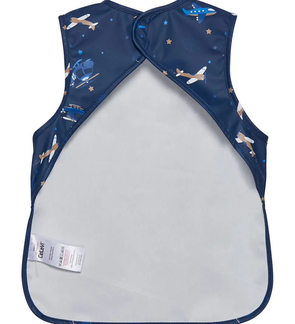 CeLaVi Forklæde - PU - Pageant Blue m. Helikoptere