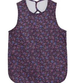 CeLaVi Forklæde - PU - Plum Perfect m. Blomster