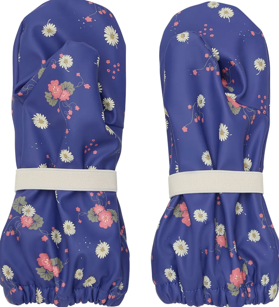 CeLaVi Luffer m. Fleece - PU - Skipper Blue m. Blomster