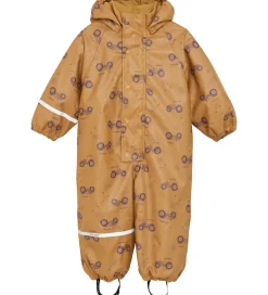 CeLaVi Regndragt m. Fleece - PU - Apple Cinnamon m. Print