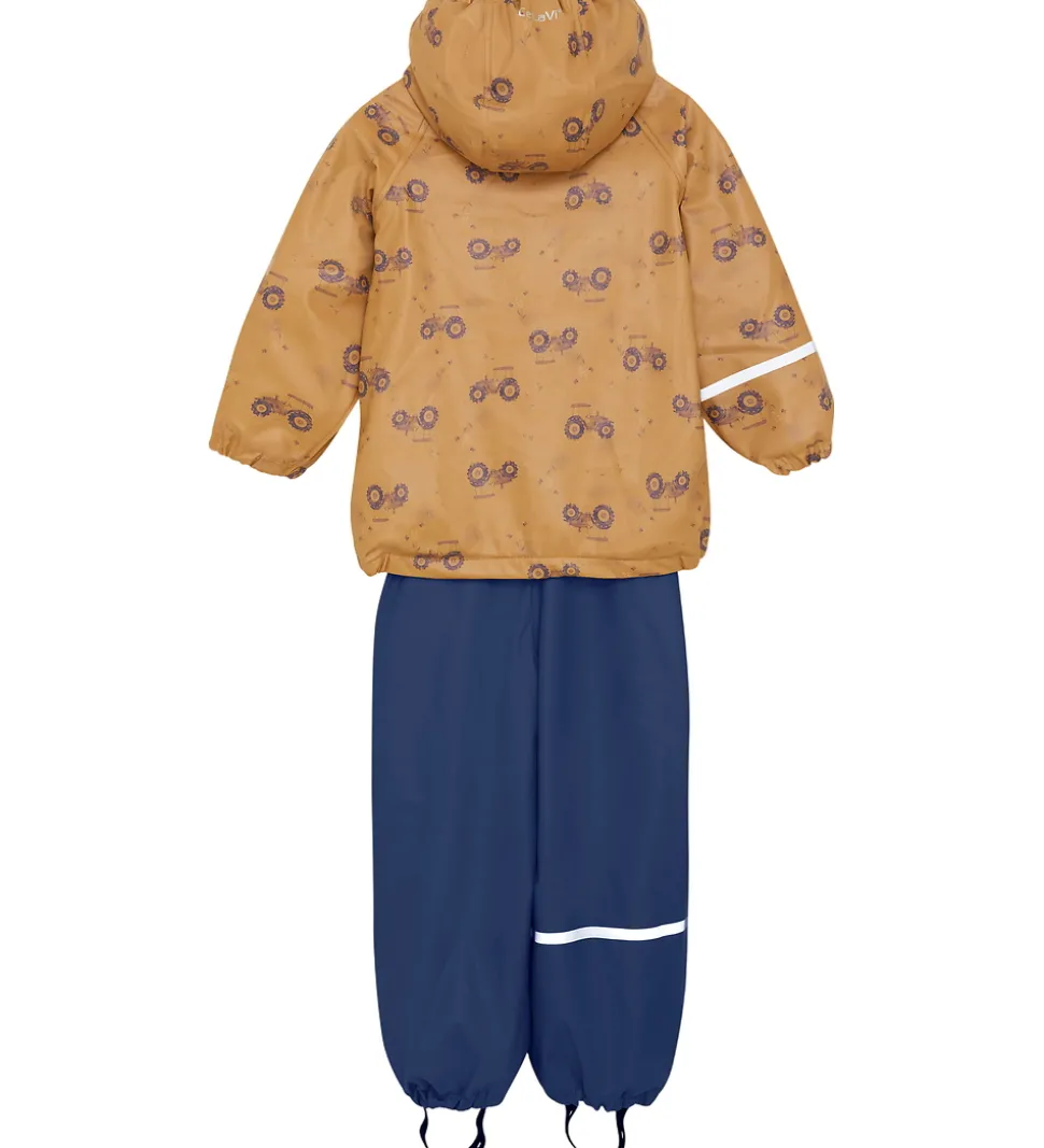 CeLaVi Regntøj m. Seler/Fleece - Recycle PU - Apple Cinnamon m.