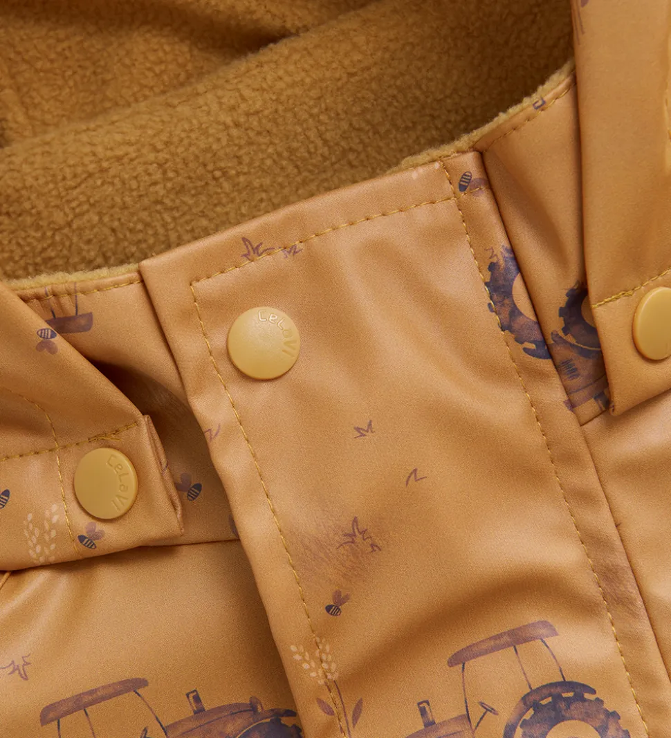 CeLaVi Regntøj m. Seler/Fleece - Recycle PU - Apple Cinnamon m.