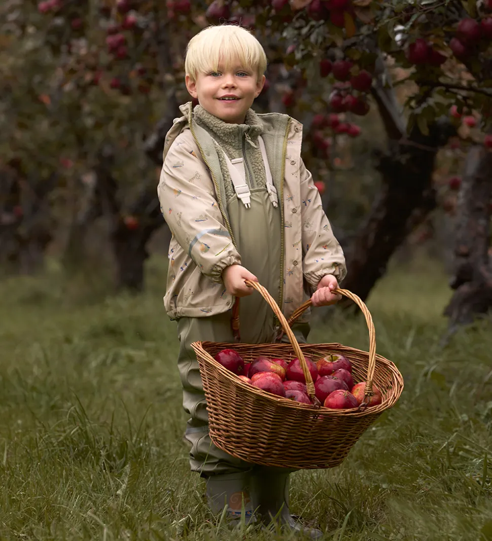 CeLaVi Regntøj m. Seler/Fleece - Recycle PU - White Pepper m. Pr