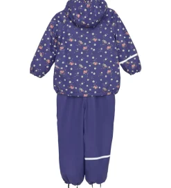 CeLaVi Regntøj m. Seler/Fleece - Recycle PU - Skipper Blue m. Pr