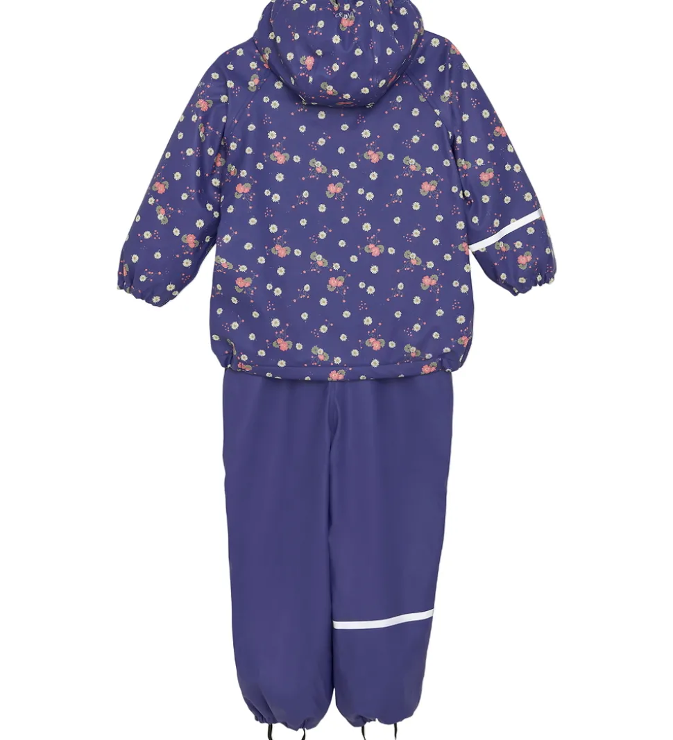 CeLaVi Regntøj m. Seler/Fleece - Recycle PU - Skipper Blue m. Pr