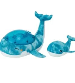 Cloud-B Natlampe m. Lyd - Tranquil Whale m. Unge - 30x28x13 cm -