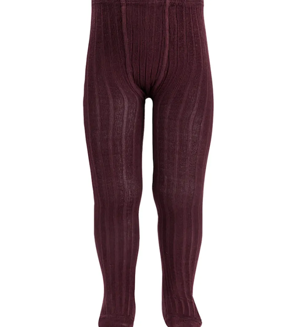 Condor Strømpebukser - Rib - Syrah