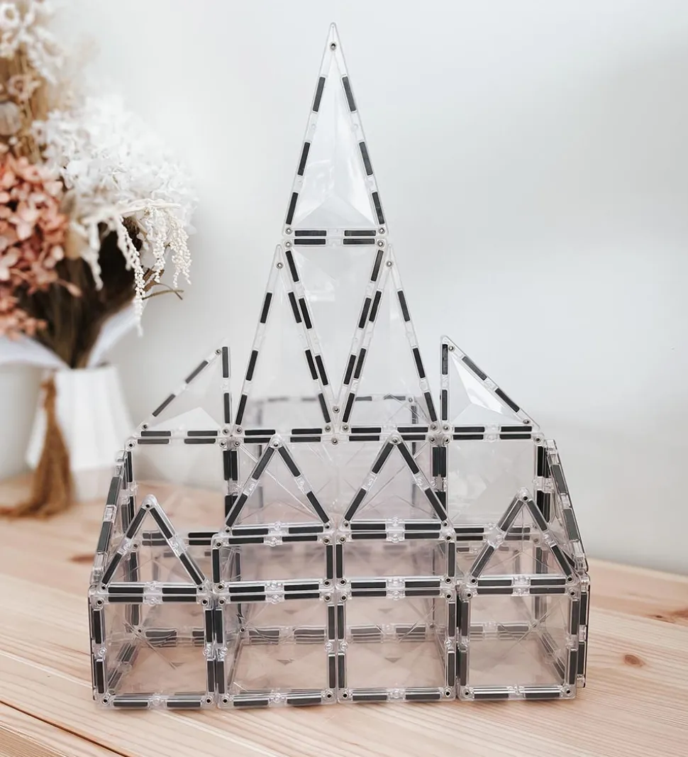 Connetix Magnetsæt - 34 Dele - Clear