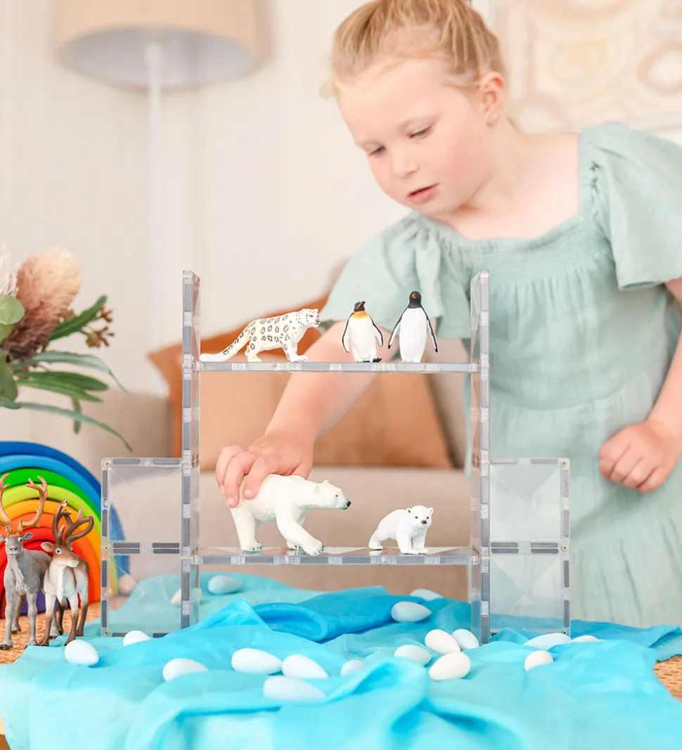 Connetix Magnetsæt - 12 Dele - Clear Rectangle Pack