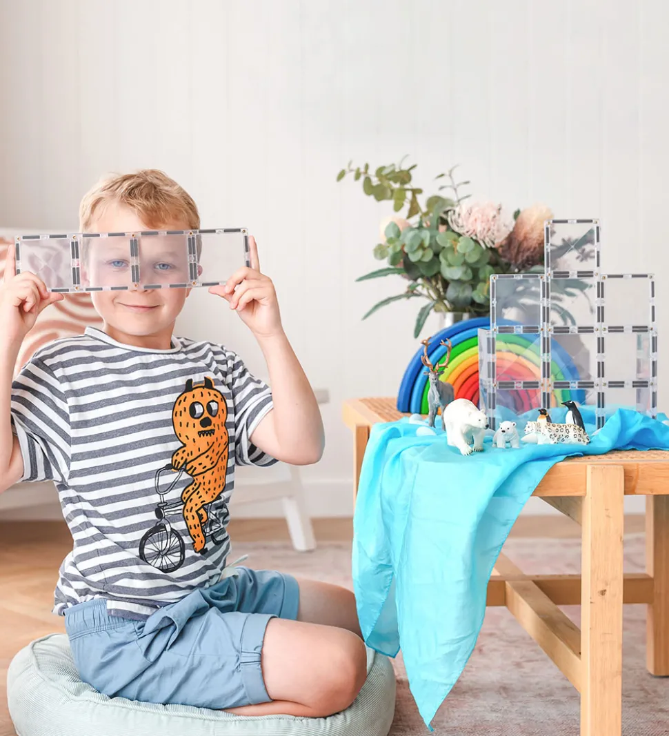 Connetix Magnetsæt - 12 Dele - Clear Rectangle Pack