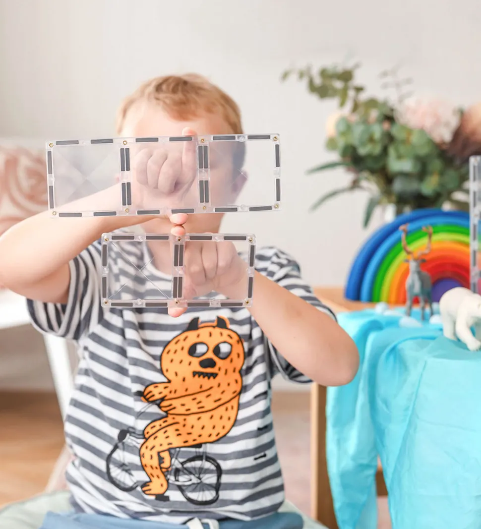 Connetix Magnetsæt - 12 Dele - Clear Rectangle Pack