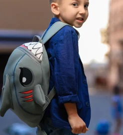 Crazy Safety Børnehavetaske - Shark - Grå